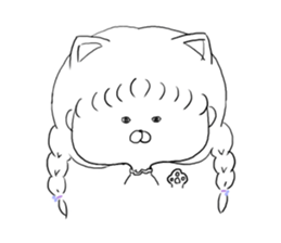 braid girl sticker #1262078
