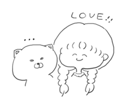 braid girl sticker #1262079