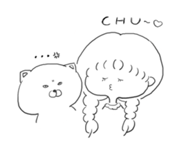 braid girl sticker #1262080