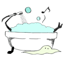 Ghosts and lovely black cat sticker #1262697