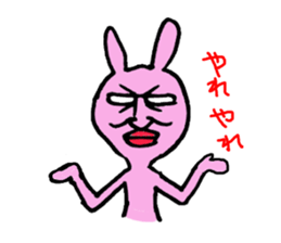 a middle-aged rabbit sticker #1262805