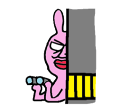 a middle-aged rabbit sticker #1262807