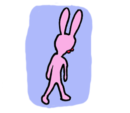 a middle-aged rabbit sticker #1262810