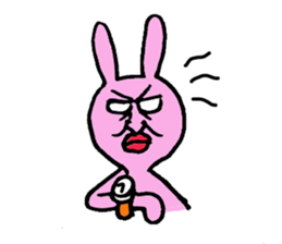 a middle-aged rabbit sticker #1262811