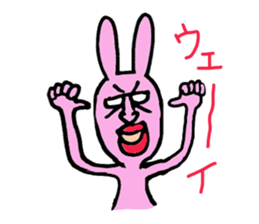 a middle-aged rabbit sticker #1262815