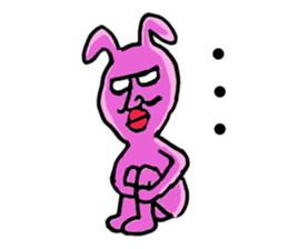 a middle-aged rabbit sticker #1262820