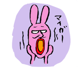 a middle-aged rabbit sticker #1262823