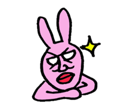 a middle-aged rabbit sticker #1262826
