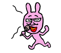 a middle-aged rabbit sticker #1262827