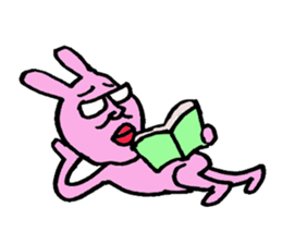 a middle-aged rabbit sticker #1262833