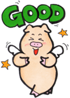 The Kansai dialect stickers of easy pigs sticker #1264208