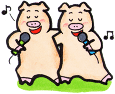 The Kansai dialect stickers of easy pigs sticker #1264209