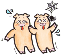 The Kansai dialect stickers of easy pigs sticker #1264213
