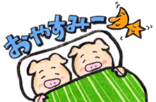 The Kansai dialect stickers of easy pigs sticker #1264215