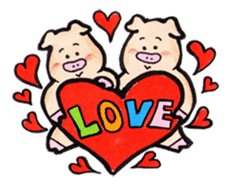 The Kansai dialect stickers of easy pigs sticker #1264221