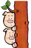 The Kansai dialect stickers of easy pigs sticker #1264240
