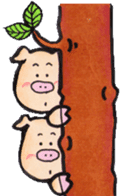 The Kansai dialect stickers of easy pigs sticker #1264240