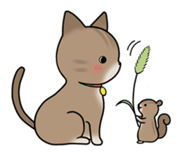 "Marie" of chipmunk,"Sima" of cat sticker #1264540