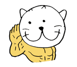 Muscle cat sticker #1266617