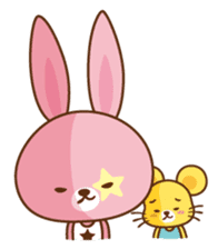 sticker of a rabbit and a mouse. sticker #1268290