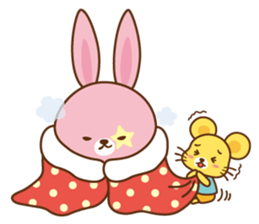 sticker of a rabbit and a mouse. sticker #1268311