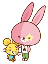 sticker of a rabbit and a mouse. sticker #1268320