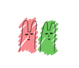 Crazy 3 Rabbits for You!! sticker #1268762