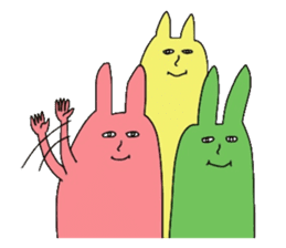 Crazy 3 Rabbits for You!! sticker #1268769