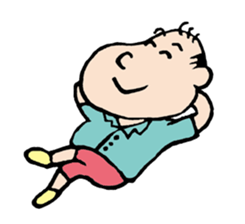 White Worker Hagemashi-kun 3 sticker #1270090