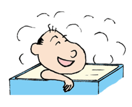 White Worker Hagemashi-kun 3 sticker #1270094