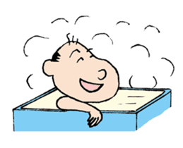 White Worker Hagemashi-kun 3 sticker #1270094