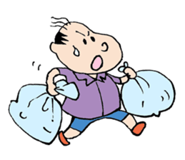 White Worker Hagemashi-kun 3 sticker #1270095