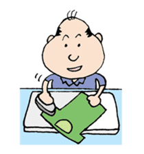 White Worker Hagemashi-kun 3 sticker #1270096