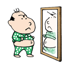 White Worker Hagemashi-kun 3 sticker #1270100