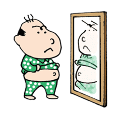 White Worker Hagemashi-kun 3 sticker #1270100