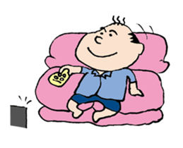 White Worker Hagemashi-kun 3 sticker #1270103