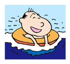 White Worker Hagemashi-kun 3 sticker #1270111