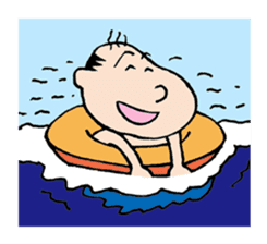 White Worker Hagemashi-kun 3 sticker #1270111