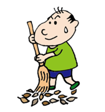 White Worker Hagemashi-kun 3 sticker #1270112