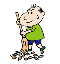 White Worker Hagemashi-kun 3 sticker #1270112