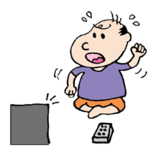 White Worker Hagemashi-kun 3 sticker #1270114