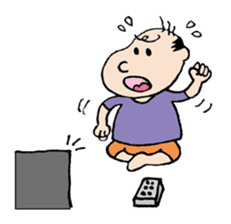 White Worker Hagemashi-kun 3 sticker #1270114