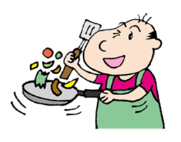 White Worker Hagemashi-kun 3 sticker #1270119