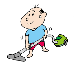 White Worker Hagemashi-kun 3 sticker #1270120