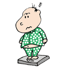 White Worker Hagemashi-kun 3 sticker #1270121