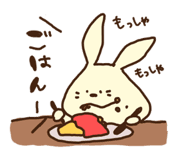 This rabbit's name is OTSUKIMI sticker #1272582