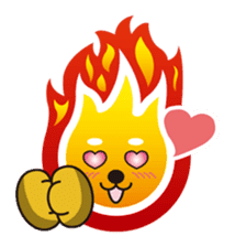 a ball of flame "Mame Shiba" sticker #1272618