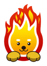 a ball of flame "Mame Shiba" sticker #1272622