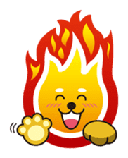 a ball of flame "Mame Shiba" sticker #1272623