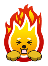 a ball of flame "Mame Shiba" sticker #1272624